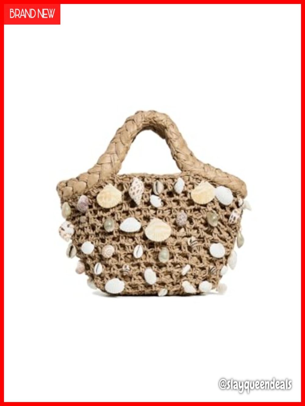 Shelly Bucket Bag Real Shell Embellishments Casual Bohemian Tote